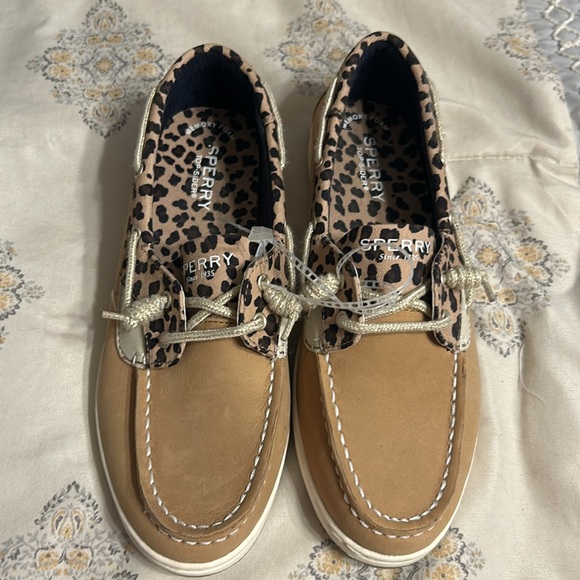 NWOT Leopard Sperry Boat Shoes - Picture 2 of 4